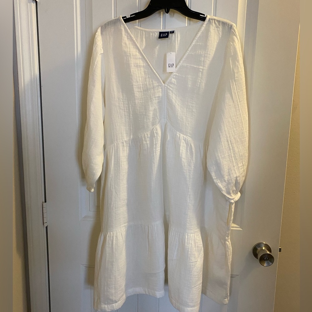 New GAP Off White Tier Dress, Size XL